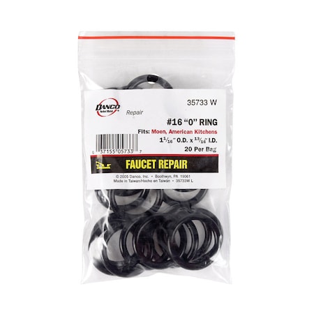 Danco Danco 1-1/16 in. D X 13/16 in. D No 16 Rubber O-Ring 20 pk 35733W